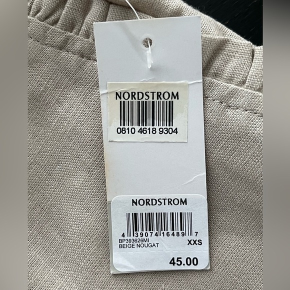 BP Shorts Ruffle Hem Linen Blend Cream XXS New - Picture 8 of 10